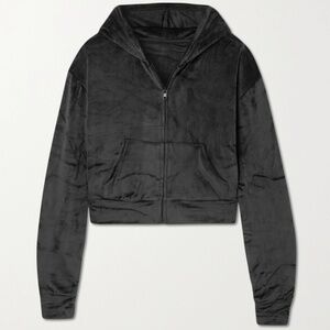 SKIMS VELOUR HOODIE | SOOT